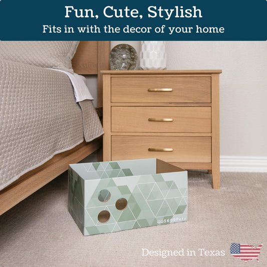 Cardboard Cat Scratching Box with Refillable Double-Sided Cat Scratcher Board for Indoor Cats