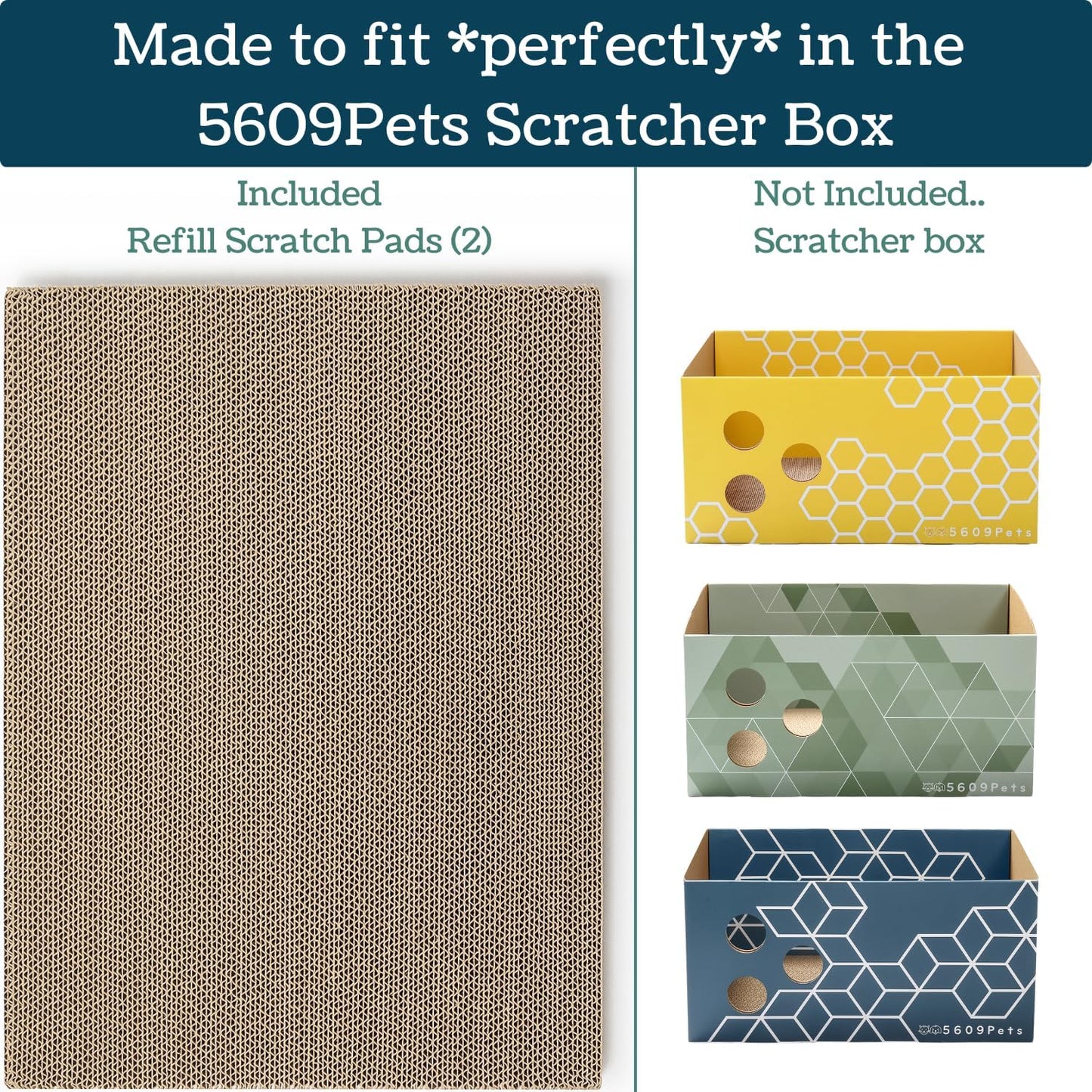 Cat Scratching Boards, Refill Cat Scratch Pads, 2 Pack