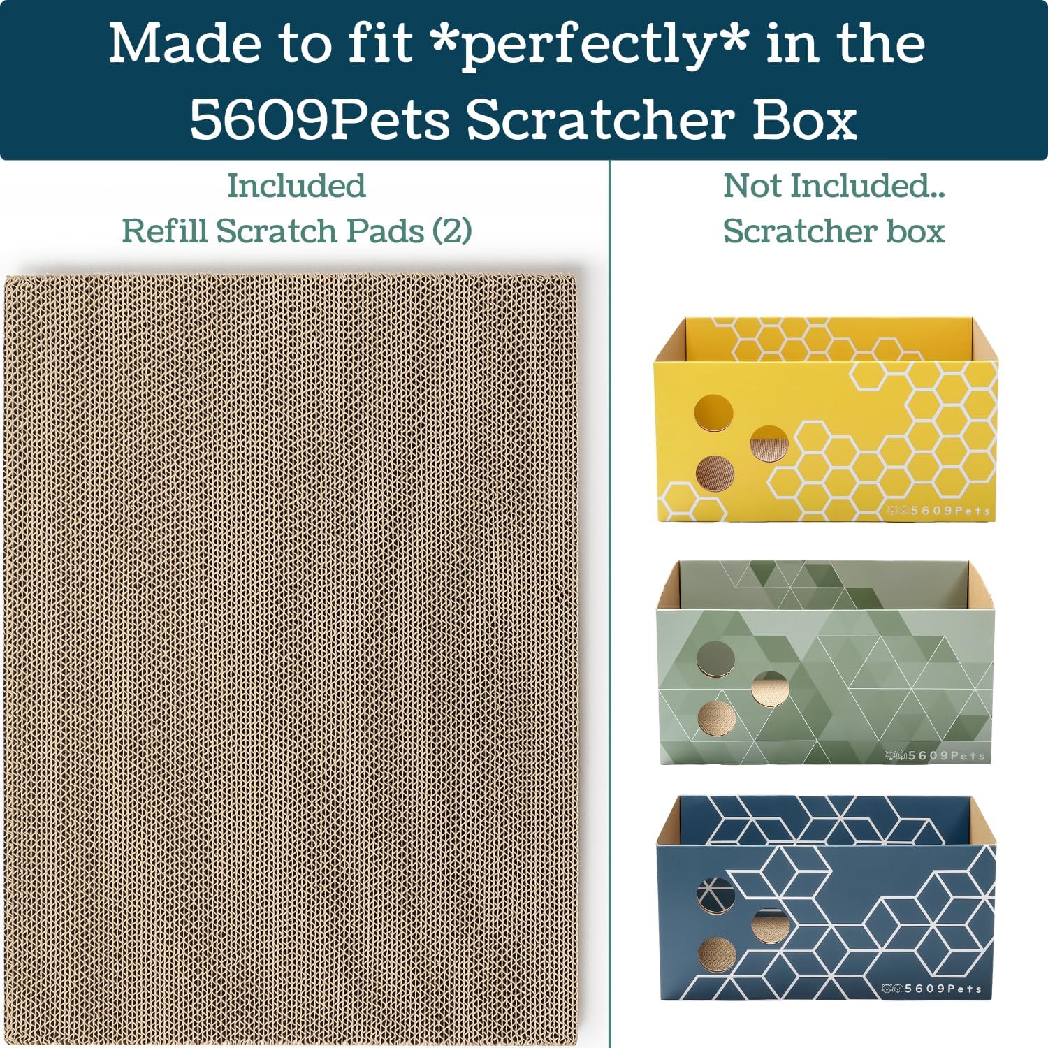 Cat Scratching Boards, Refill Cat Scratch Pads, 2 Pack