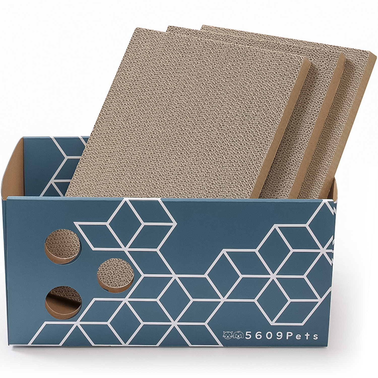 Extra Large Cat Scratcher Box with 3 Scratch Pads | 5609PETS – 5609Pets