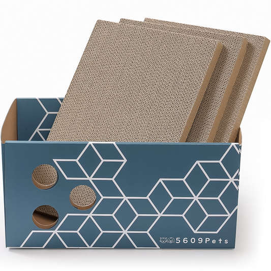 5609Pets - Extra Large Cat Scratcher Box with 3 Scratch Pads